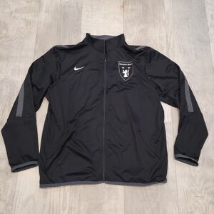 NIKE Sportswear Full Zip Size XL Jacket Westside United Polyester Black Pockets